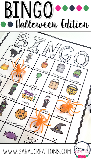 Printable Halloween bingo is so easy to print and play in the classroom with your students in October or at your Halloween party. 30 different cards in color and black and white make it so easy to prep.