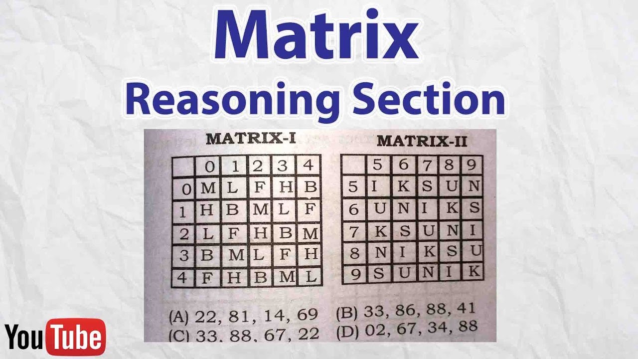 MATRIX Concept with Sample Question and Solution