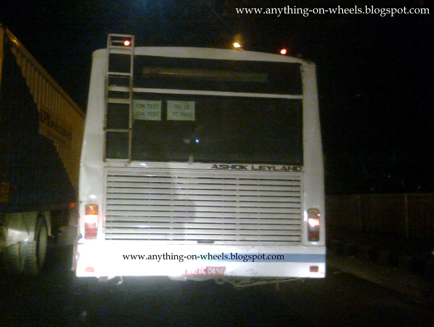 ANYTHING ON WHEELS Ashok Leyland rearengined bus spotted testing in