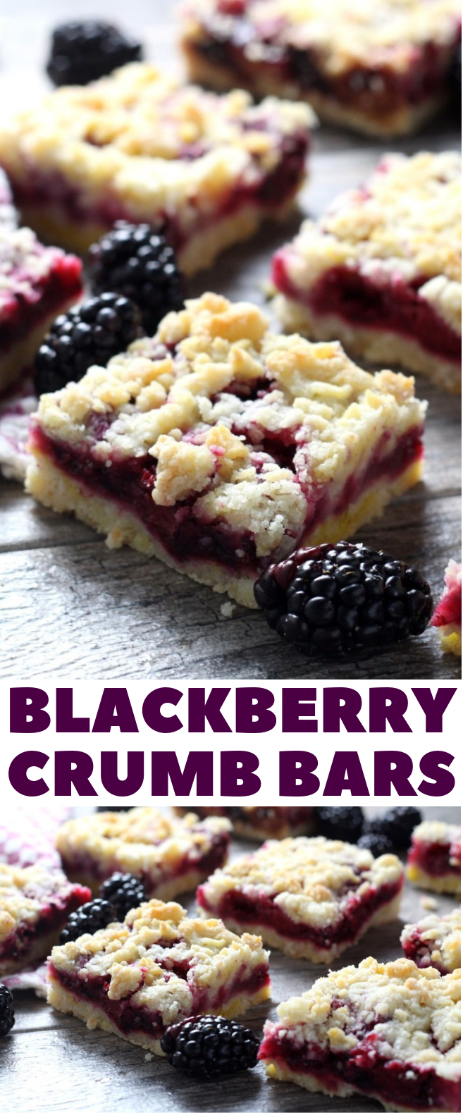 Blackberry Crumb Bars #Dessert #Snack