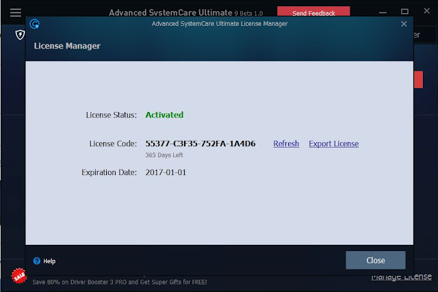 get 1 year licence key of Advanced SystemCare Ultimate v9.0.1.627 for free