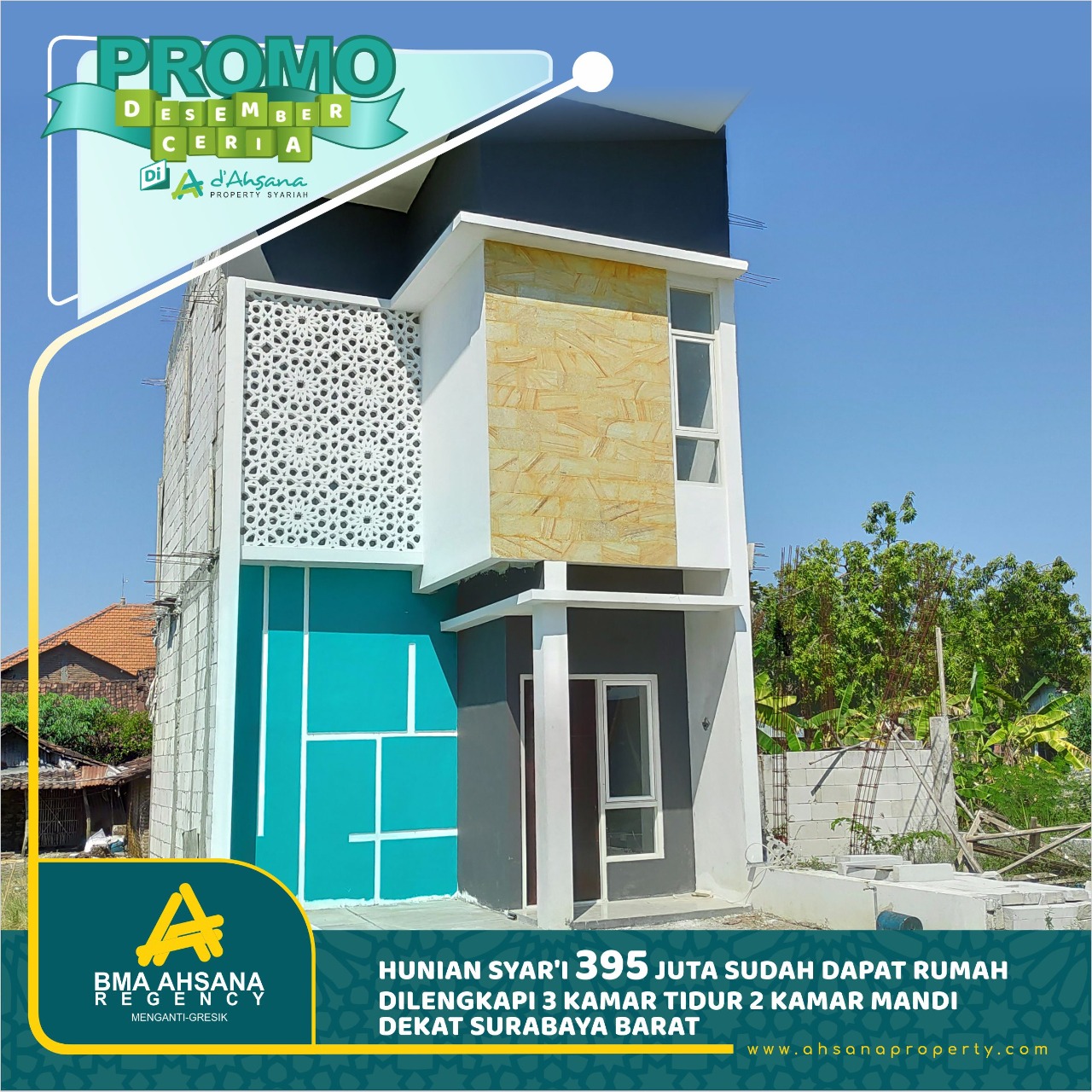 Hunian syar'i 395 juta sudah dapat rumah 3 kamar tidur 2 ...