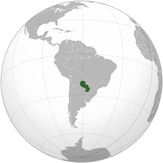 Letak negara Paraguay