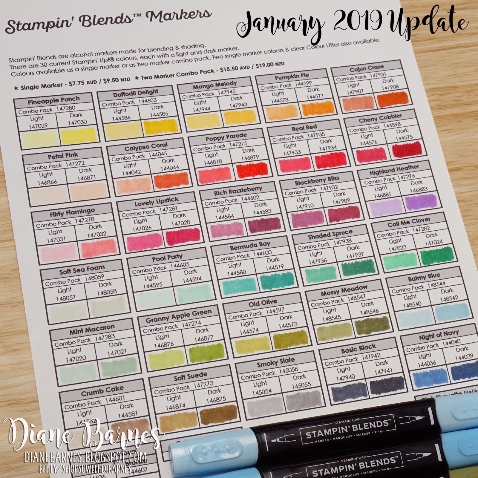 Stampin Up Color Chart 2016