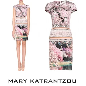 Princess Mary Style MARY KATRANTZOU Printed Silk Dress