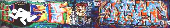 Graffitis con Zosen y Dam