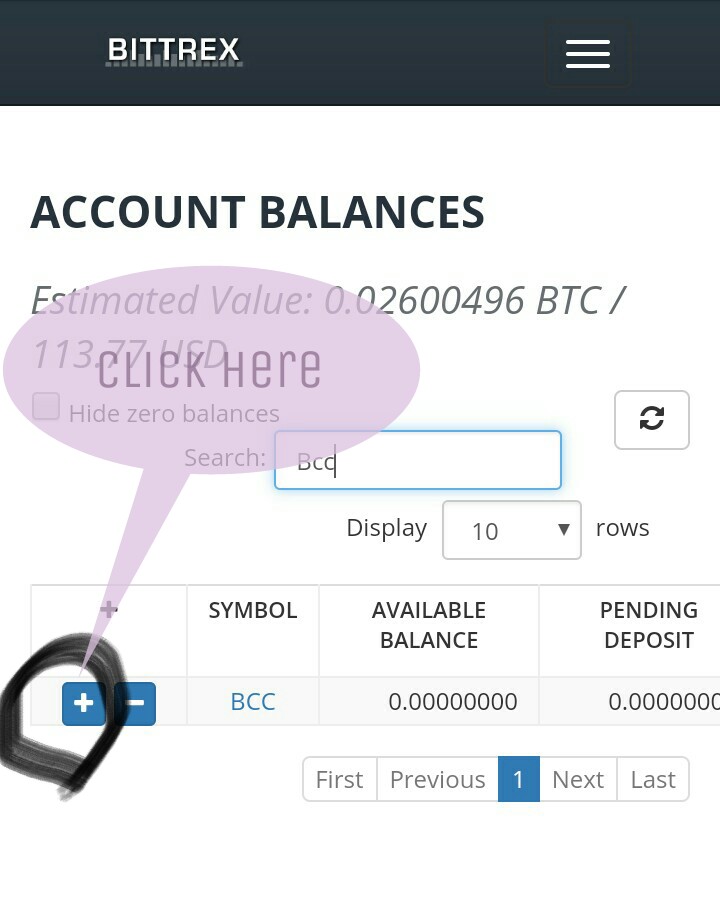 btc address bittrex