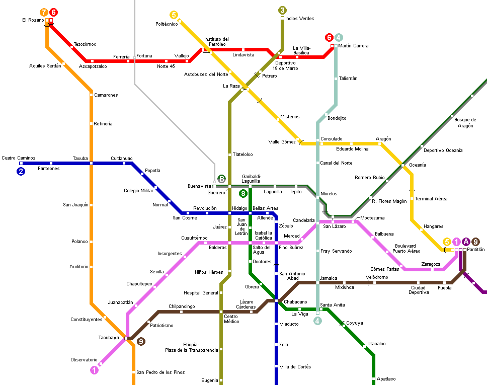 Mexico City STC Metro Maps - Free Printable Maps