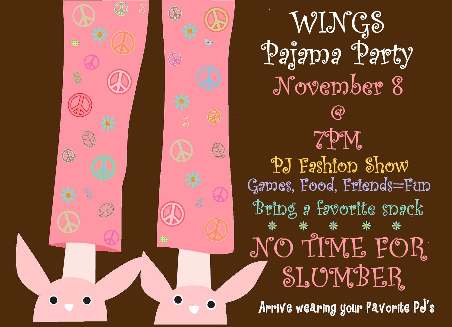 WINGS' It's a PJ Party(No Time For Slumber)