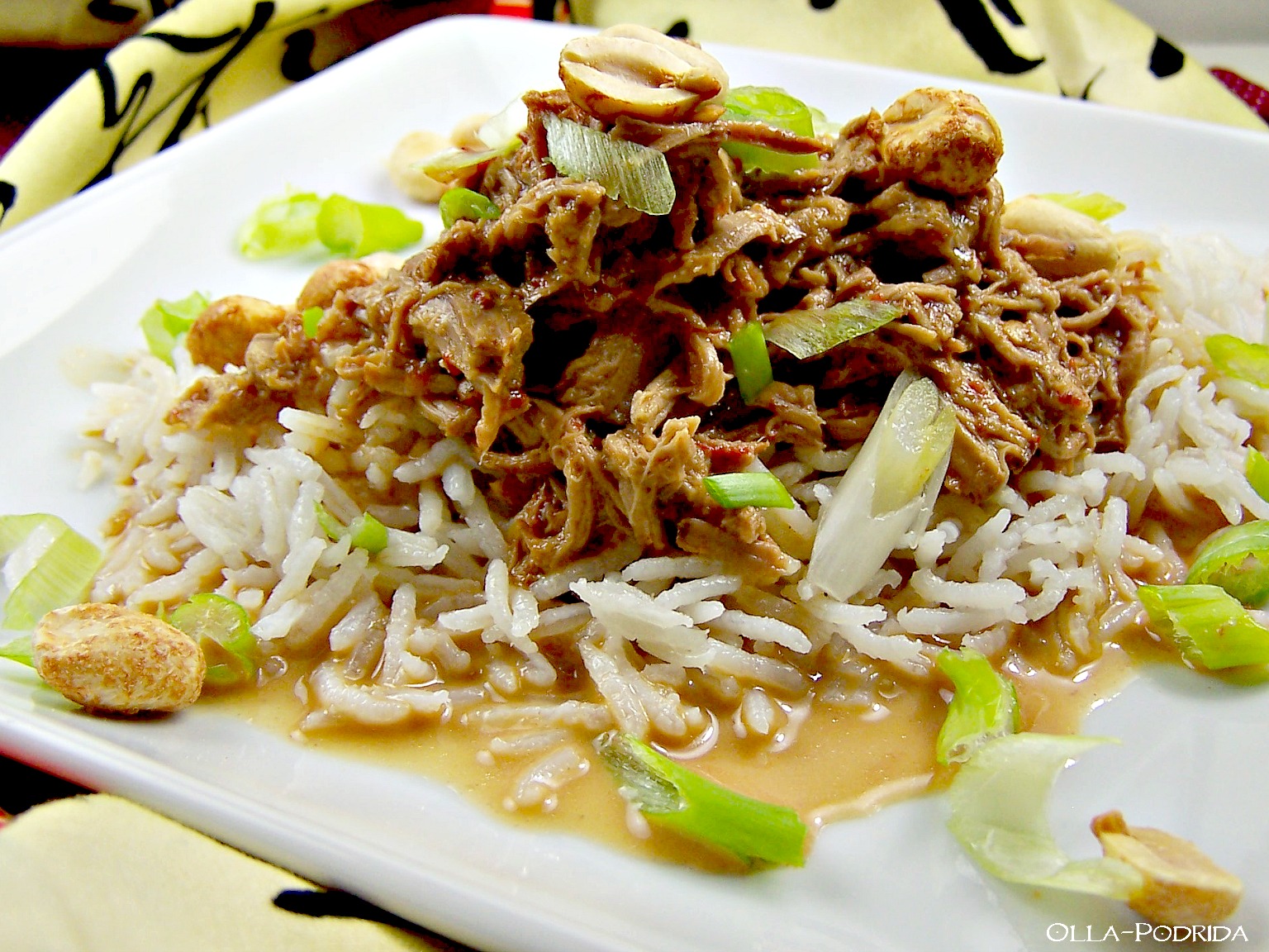 OllaPodrida Slow Cooker Thai Pork with Peanut Sauce