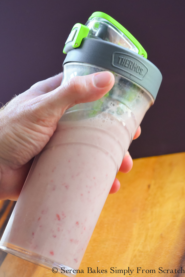 Strawberries and Cream Protein Shake with a #ShakerBottle Giveaway! 
