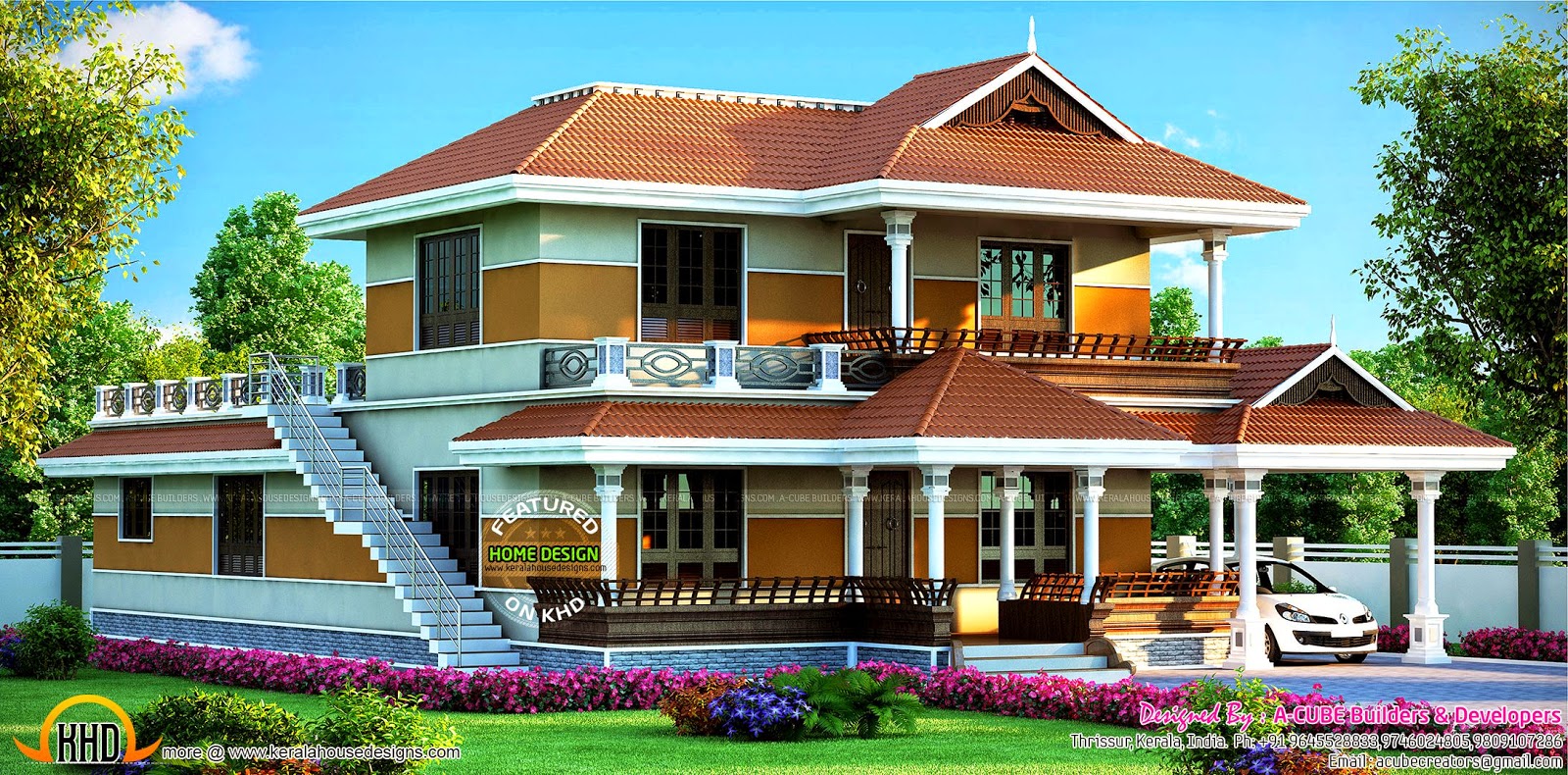 2547 sq-ft beautiful Kerala house - Kerala home design and floor ...