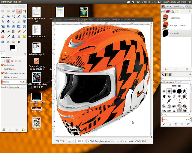 DriveMeca muestra como crear una imagen transparente en Gimp DriveMeca muestra como crear una imagen transparente en Gimp