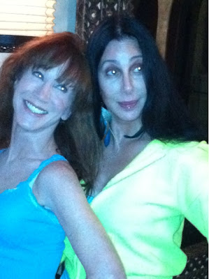 Close-up photo of Cher and Kathy Griffin taken from Cher's Twitter account