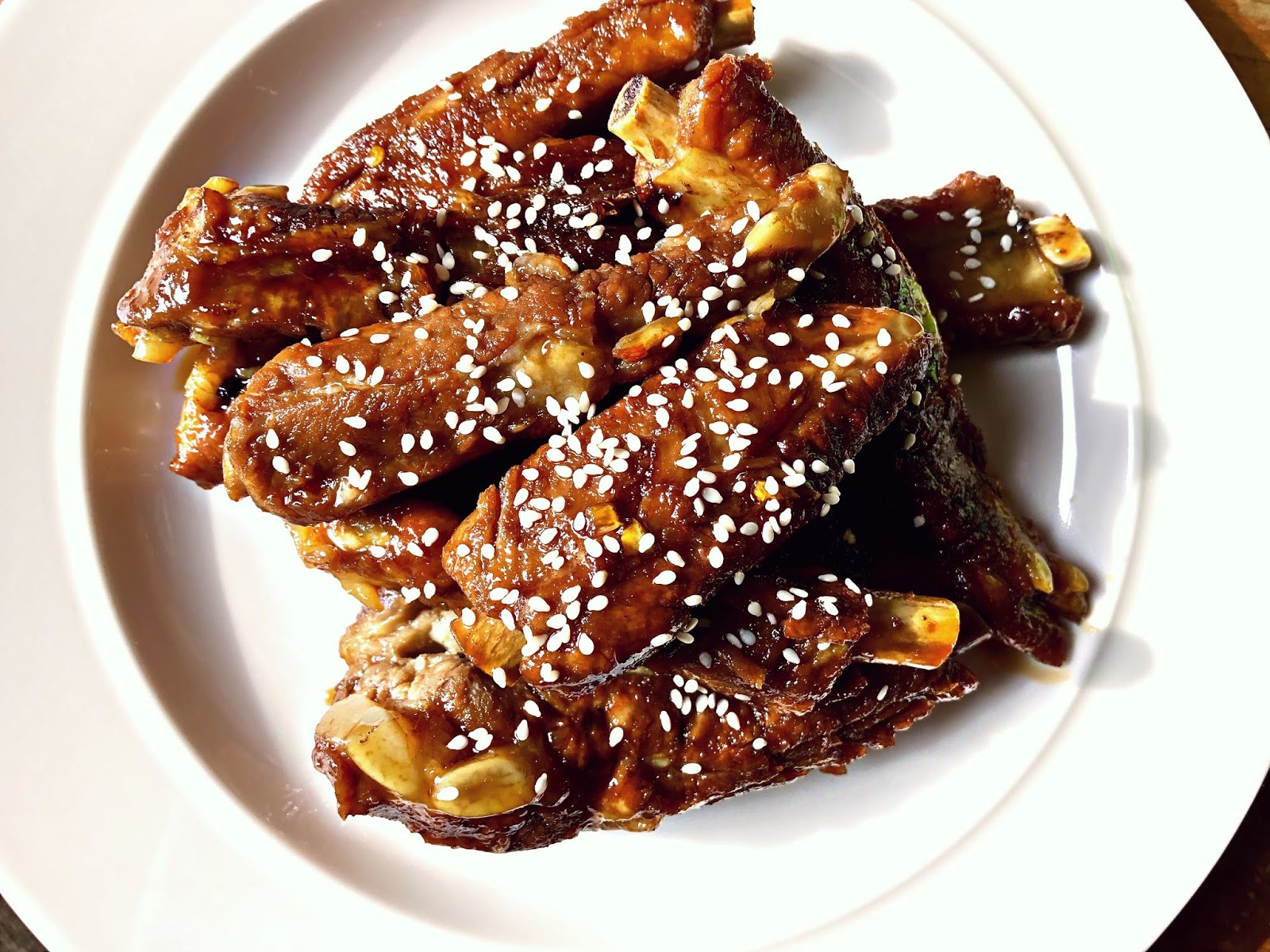 The Greedy Fork Sweet Soy Glazed Pork Ribs