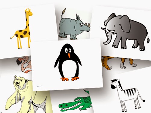 Grundschulmaterial für den Offenen Unterricht: Bildkarten Tiere im Zoo