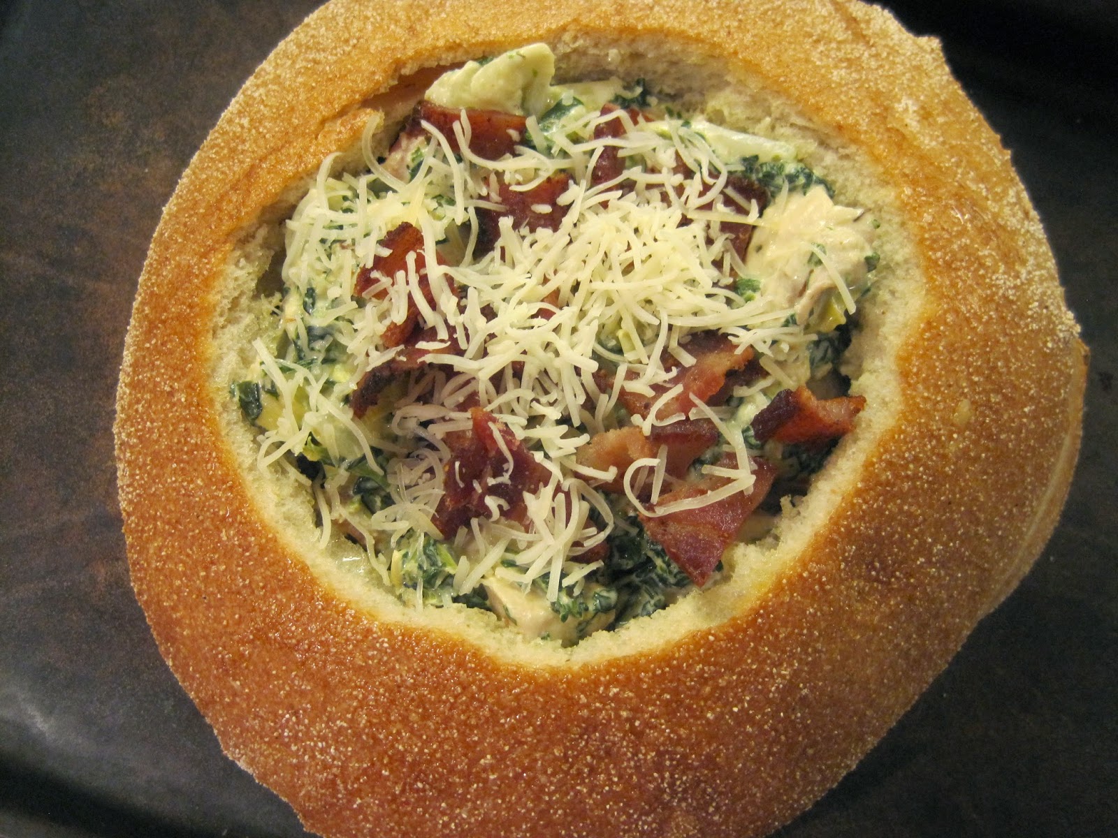 Things I Make (for Dinner) Freezer Friendly Chicken Spinach Dip Bread