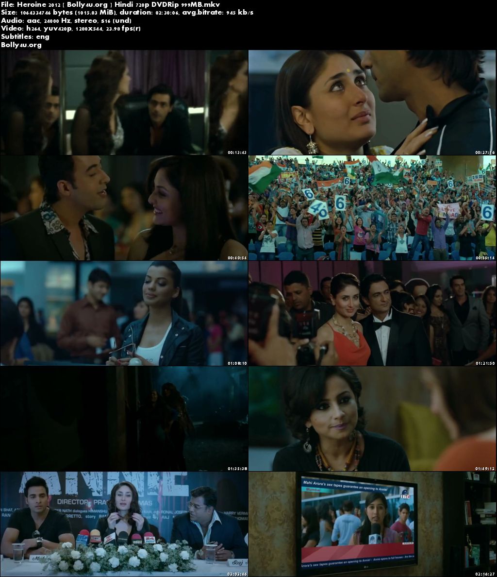 Heroine 2012 DVDRip 400MB Full Hindi Movie Download 480p