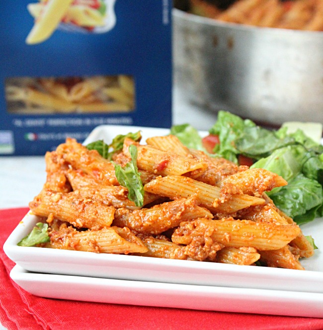 creamy alfredo chorizo pasta