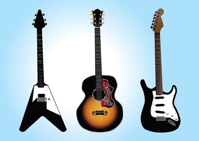 18 Free Electric Guitar Vector Art Graphics