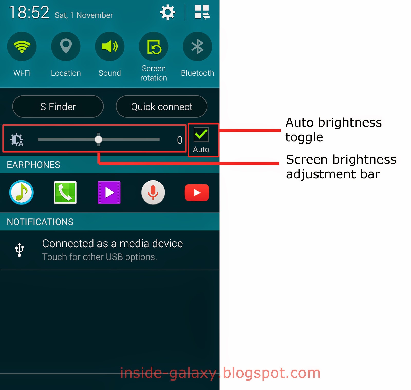 Inside Galaxy Samsung Galaxy S5 How To Adjust Screen Brightness In