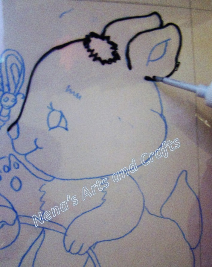 Nena's Arts and Crafts Glass color painting on an OHP SheetDIY Cute