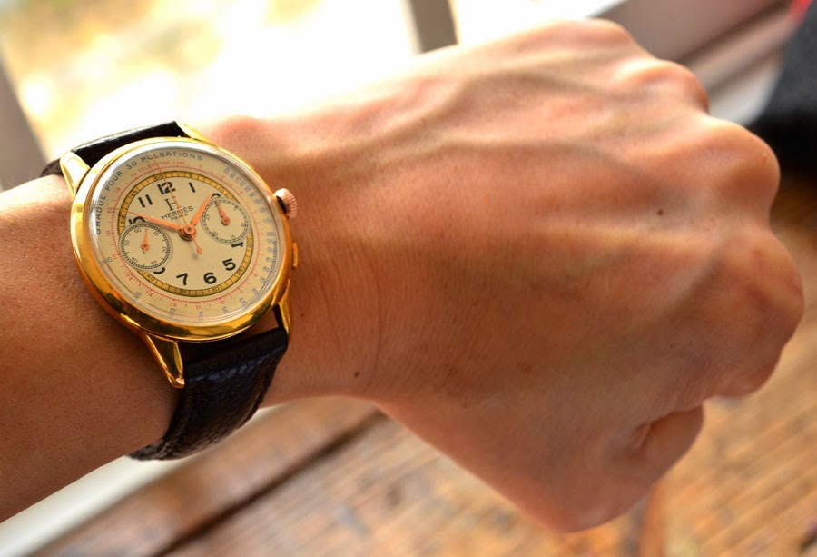 極美品アンティーク HERMES(エルメス) クロノグラフ ケース18金 機械式手巻き腕時計アンティーク時計 | RIP CORD