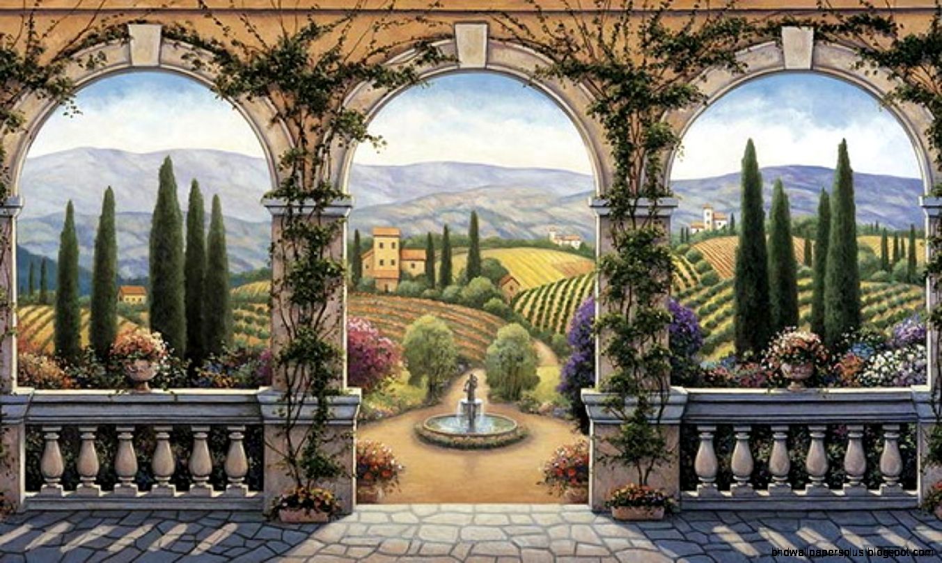 Tuscan Villa Wall Mural
