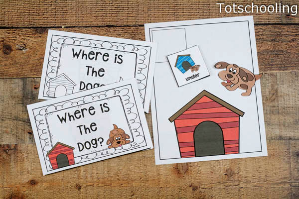 Prepositions Activity and Easy Reader Book | Totschooling - Toddler