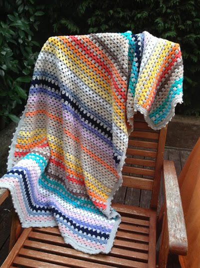 OYA's WORLD- Crochet-Knitting: Crochet: Colourful Granny Stripe Blanket