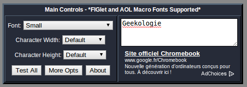 Caractères Non Ascii Dans Adresse Mail Geekolgie.me: Text to ASCII art: Transformer un texte en ASCII art via