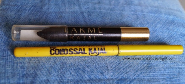 Lakme Kajal VS Maybelline Colossal Kajal || Indian Drugstore Kajal Comparison 