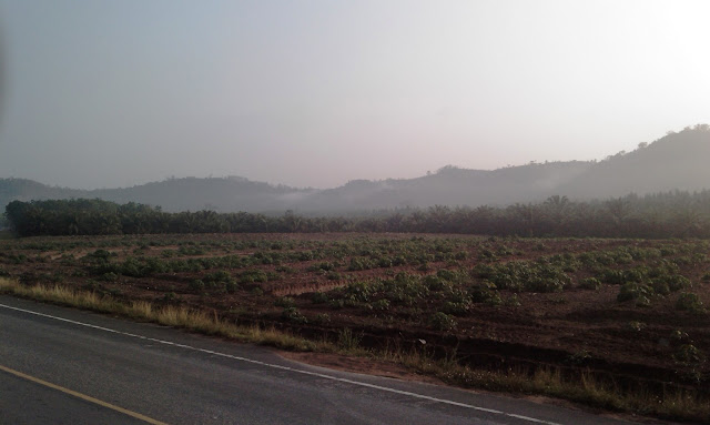 Small mountains in Chonburi, Thailand Motorbike Riding in Thailand