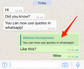 Cara Mengutip (Quote) pesan /chat di WhatsApp