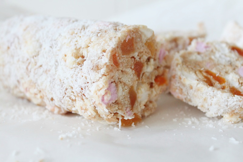 Apricot and Marshmallow Logs Threadbare Creations