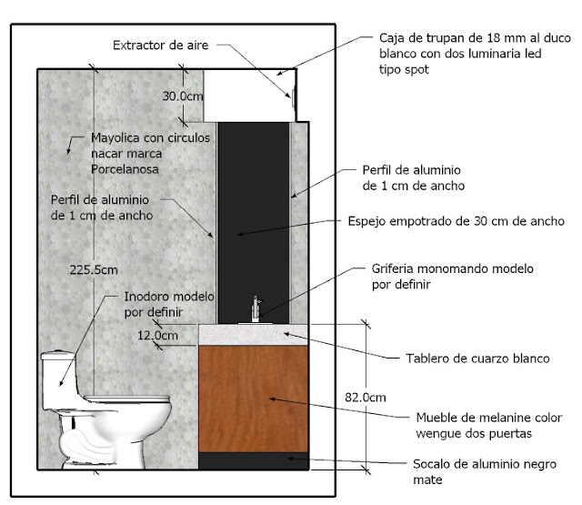 Oniria Arquitectura: Baño de Visitas