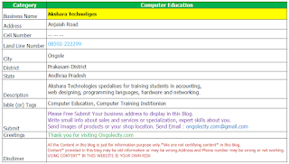 Akshara Technologies Ongole specialists for Computer training students