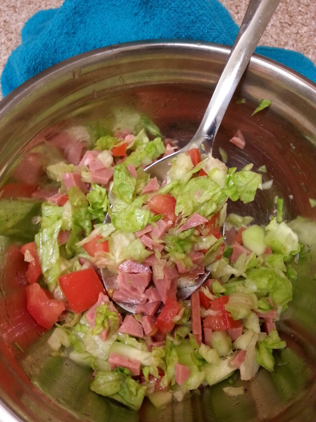 Christine's Pantry Chopped Salami Salad