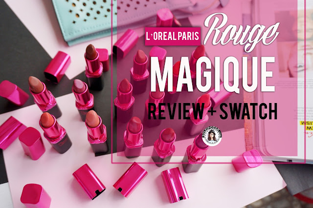 Full+Swatch+L’OREAL+PARIS+ROUGE+Magique+Matte+Lipstick