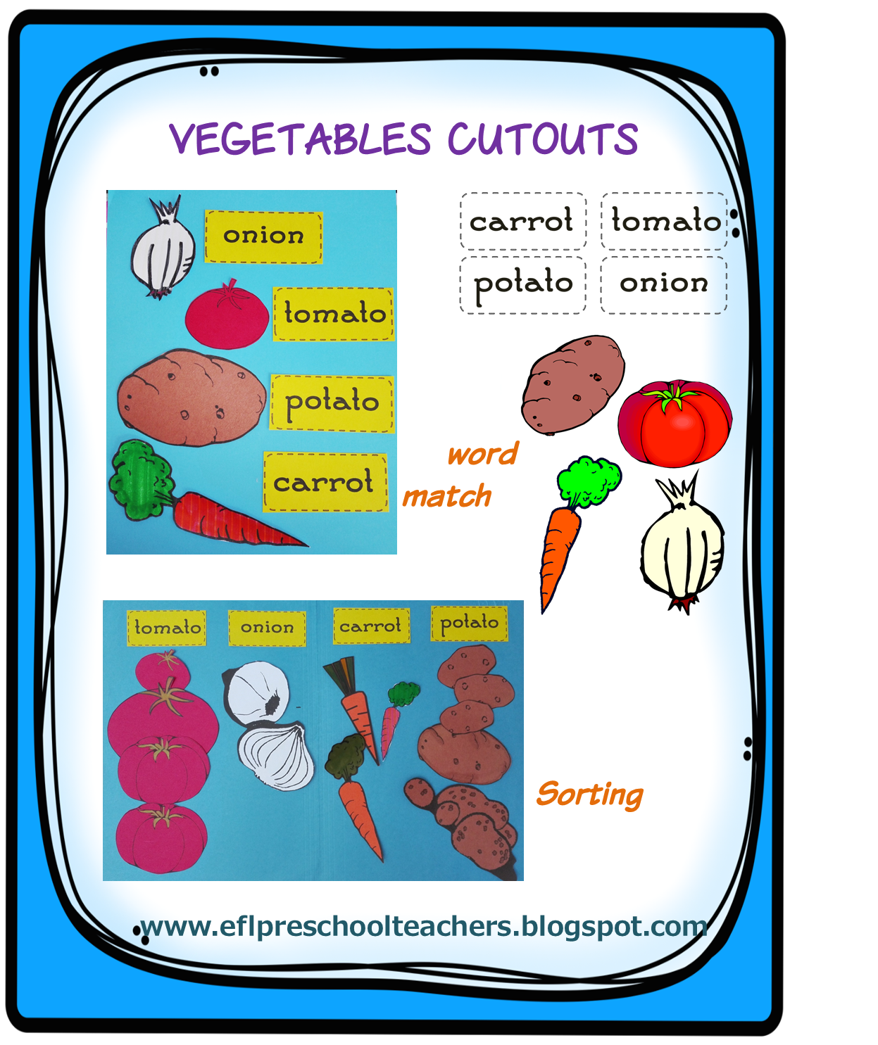 eslefl preschool teachers vegetables activities
