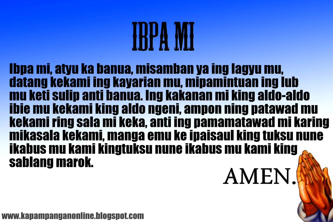 AMA Namin Prayer In English