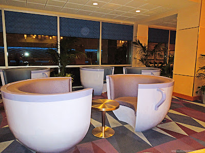 Teacup Chairs Disneyland Hotel lobby giant Fantasy tower