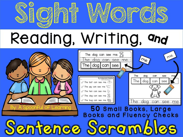 Sight Word Sentence Scrambles and FREEBIE