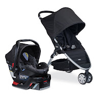 Britax B-Agile 35 Travel System, BLACK, with B-Agile stroller, B-safe 35 infant seat & base
