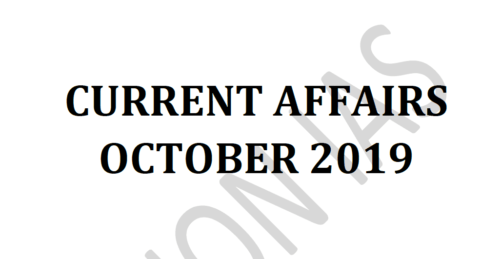 Vision IAS Current Affairs October 2019 pdf