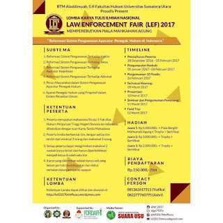 Lomba Karya Tulis LEF 2017 di USU Lomba Karya Tulis LEF 2017 di USU