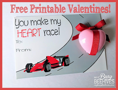 Race Car Valentines