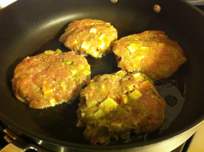 Stracciatella Green Chili Chicken Burgers