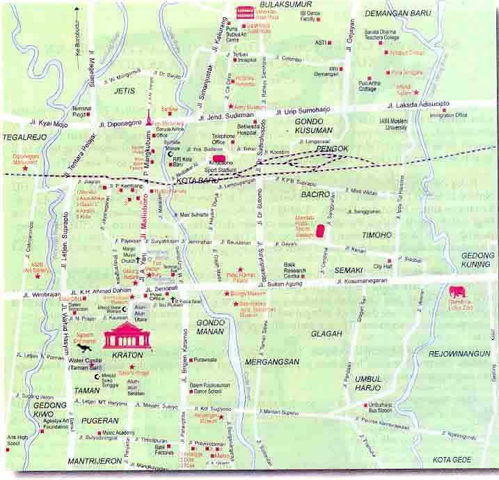 TAKJUB INDONESIA Peta kota Yogyakarta 