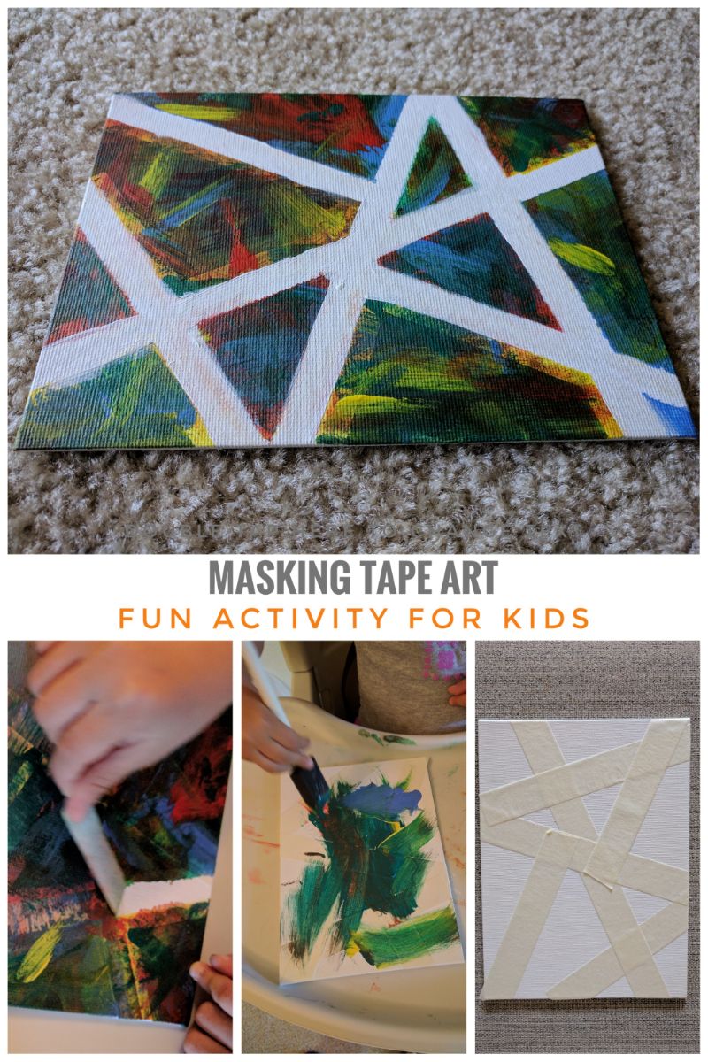 A Beautiful Mess My Toddler's First Masking Tape Art The Joy of Sharing
